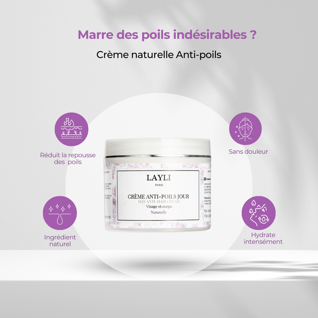 CRÈME ANTI-POILS JOUR • réduction progressive, cycle après cycle !