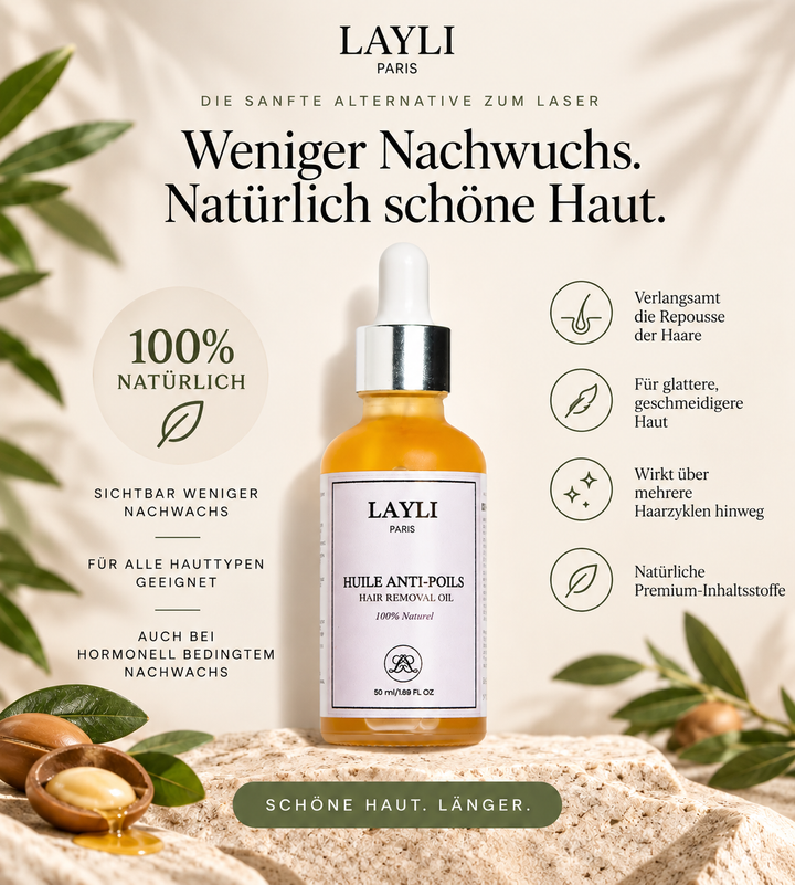 NACHT-ÖL GEGEN HAARWACHSTUM • Methode ohne Laser