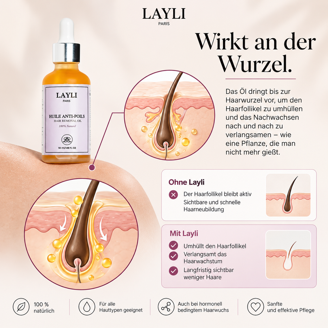 NACHT-ÖL GEGEN HAARWACHSTUM • Methode ohne Laser